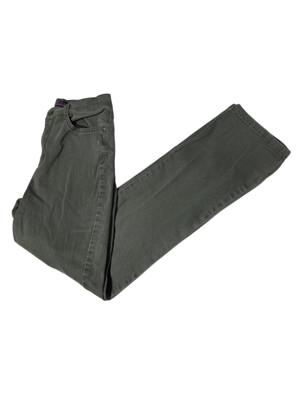 Gloria Vanderbilt Jeans Womens Size 4 Straight Leg Mid Rise Green Denim Pants